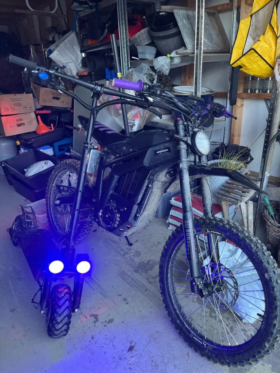 U7 auxiliary spotlights installed on electric bike, real customer photo