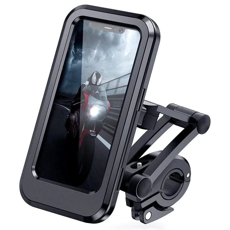 Universal Waterproof Motorcycle Bike Mobile Phone Holder 360° Swivel Adjustable Support for Bicycle GPS Compatible