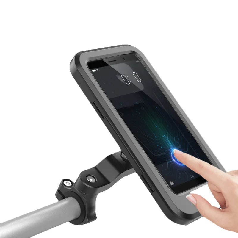 Universal Waterproof Motorcycle Bike Mobile Phone Holder 360° Swivel Adjustable Support for Bicycle GPS Compatible