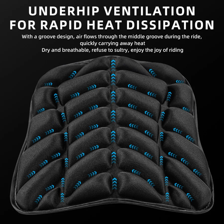 2 Pack Motorcycle Seat Pad 3D Comfort Gel Cushion Seat Breathable Universal Shock Absorbing Seat Cover for Advanced Mountain