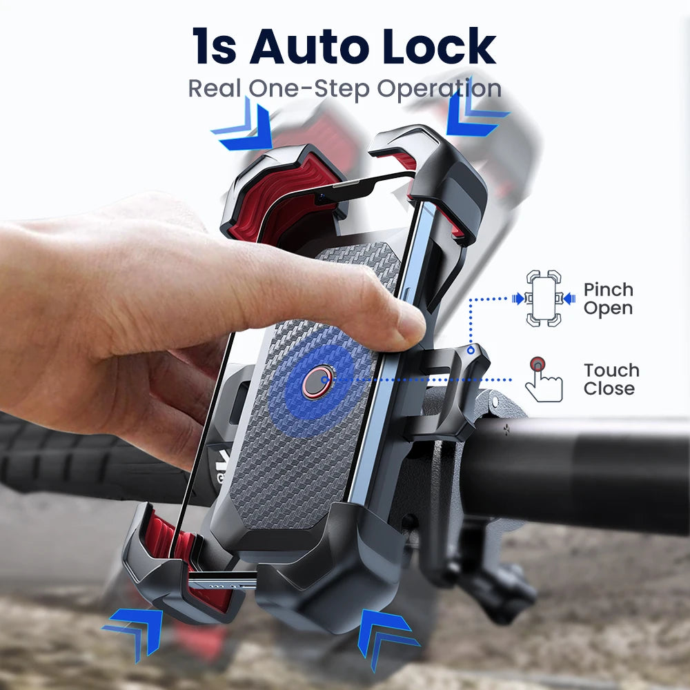 Joyroom 360° Motorcycle & Bike Phone Mount – Universal Shockproof Holder for 4.7"–7" Phones