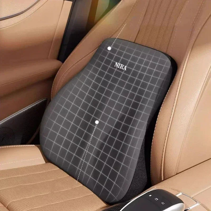 Memory Foam Car Neck Pillow & Lumbar Support Cushion – Driver Comfort Set