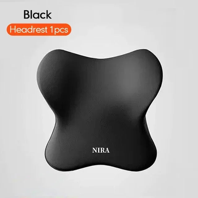 Memory Foam Car Neck Pillow & Lumbar Support Cushion – Driver Comfort Set