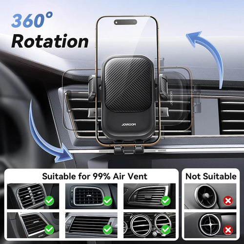 Joyroom 360° Car Phone Mount – Air Vent Holder | One-Hand Operation | Fits 4.7–6.9" Phones