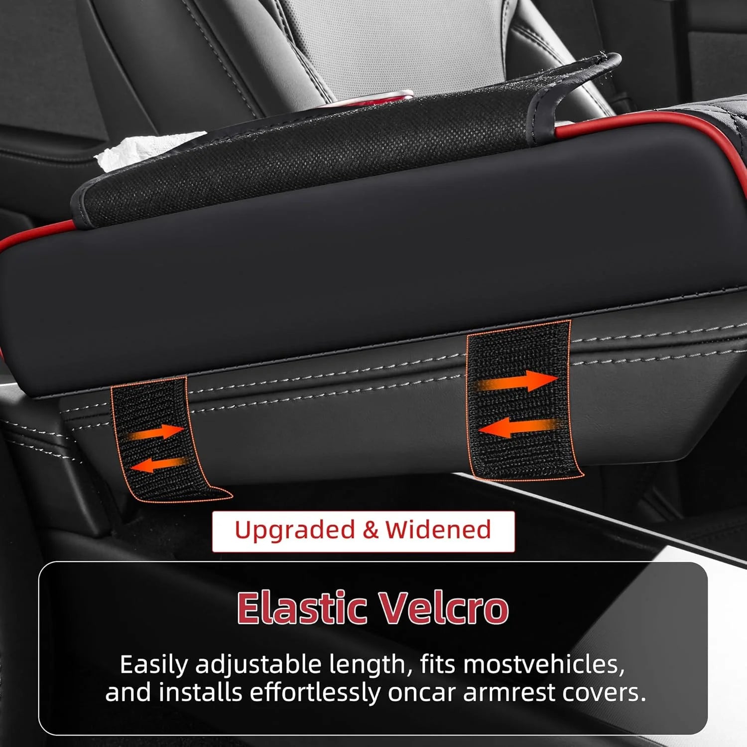 Car Center Console Organizer with Cup Holder & Armrest Cushion Pad