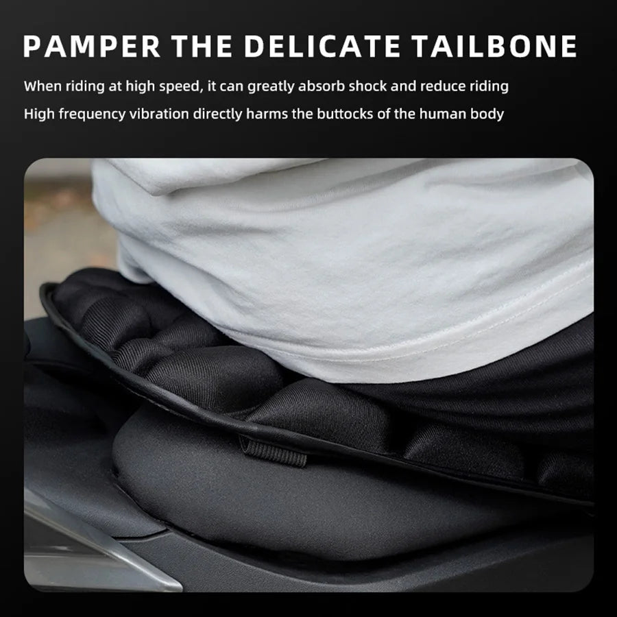2 Pack Motorcycle Seat Pad 3D Comfort Gel Cushion Seat Breathable Universal Shock Absorbing Seat Cover for Advanced Mountain