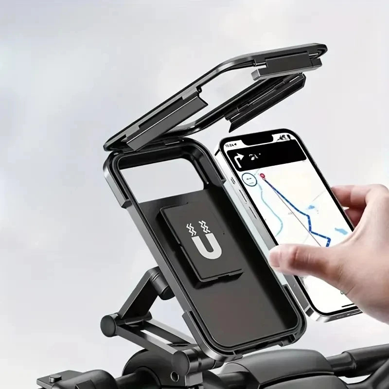 Universal Waterproof Motorcycle Bike Mobile Phone Holder 360° Swivel Adjustable Support for Bicycle GPS Compatible