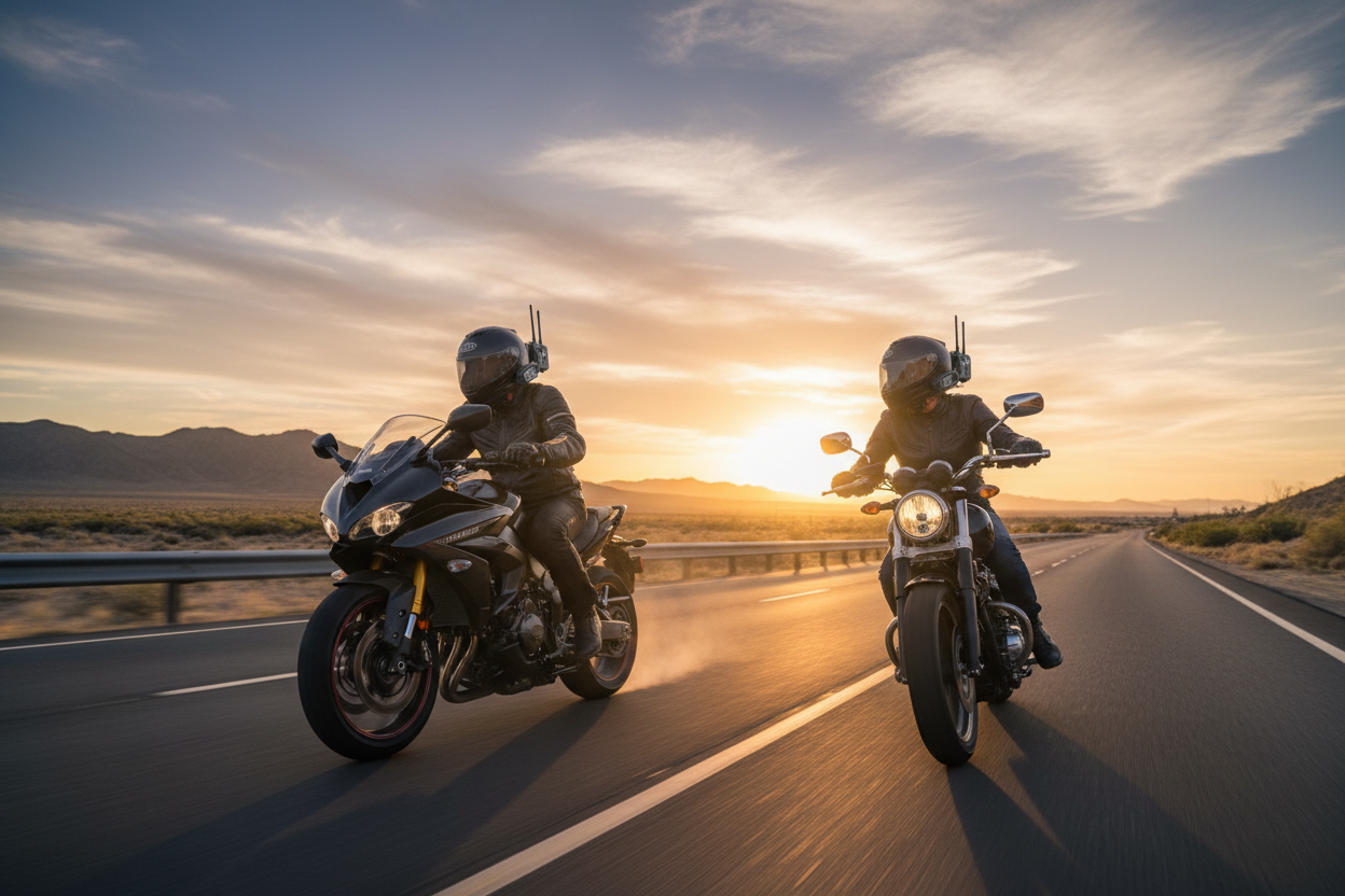 Y12 Pro Motorcycle Bluetooth Intercom – 2 Rider Set | 500M Range | IPX6 Waterproof