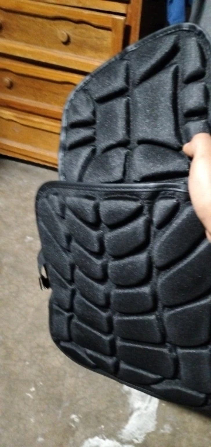 Motorcycle gel seat cushion close-up – real customer photo