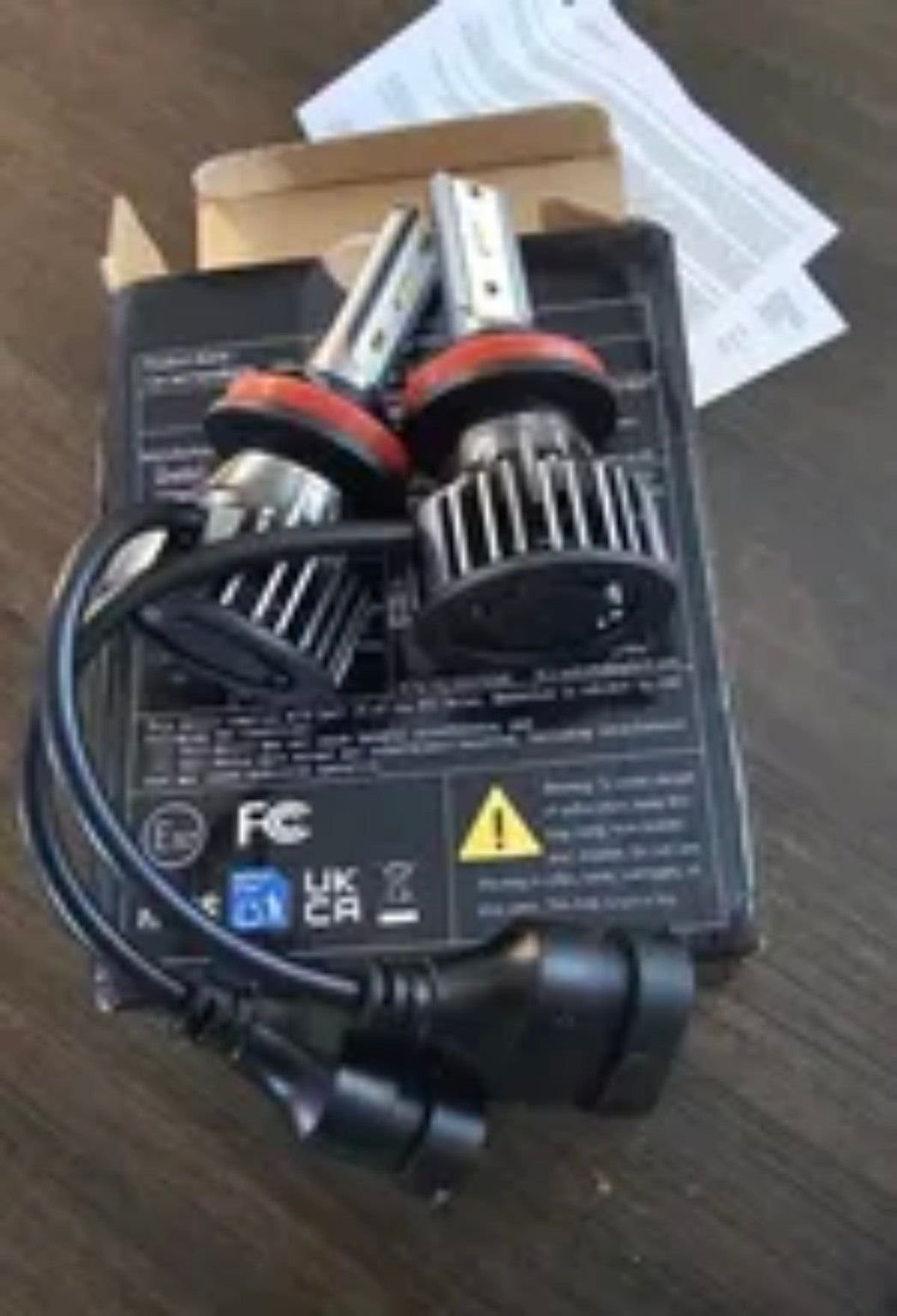 RivoMoto LED headlight bulbs real product and packaging